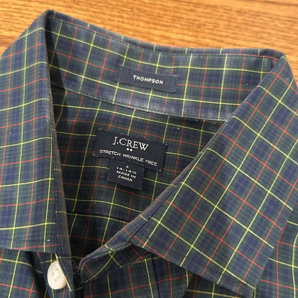 J. Crew Stretch Wrinkle Free Plaid Dress Shirt - Picture 2 of 4